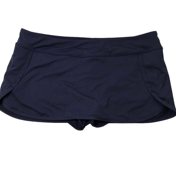 Athleta Tidal Swim Skirt Navy Blue Medi Size Large - Picture 5 of 13
